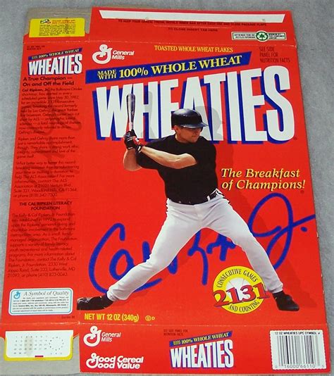 1995 Cal Ripken 2131 Consecutive Games (no logo) | Wheaties Box ...