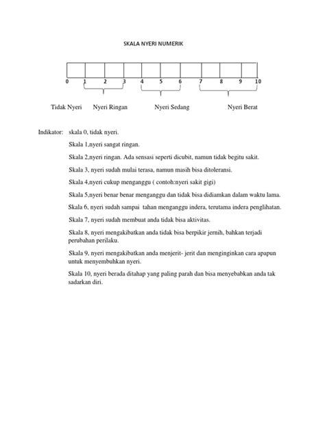 Skala Nyeri Numerik | PDF