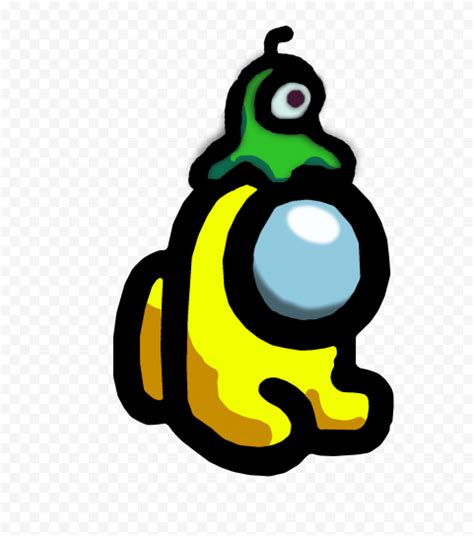 HD Yellow Among Us Mini Crewmate Baby Brain Slug Hat PNG | Sticker art, Mini, Png