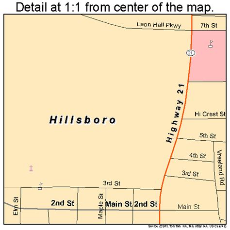 Hillsboro Missouri Street Map 2932248