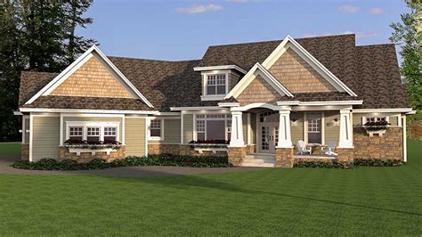 Shingle Style House Plan for Sloping Lot - 14624RK | Architectural ...