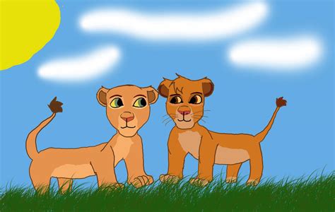 Simba and Nala... AS CUBS by FuhariTheLioness on DeviantArt