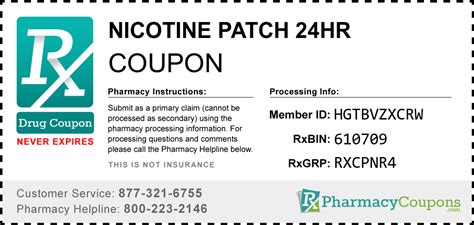 Nicotine Patch 24 Hr Coupon - Pharmacy Discounts Up To 80%