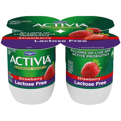 Activia® Strawberry Probiotic Lactose Free Blended Yogurt Reviews 2020