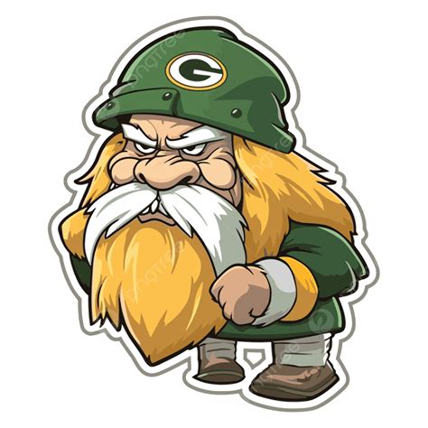 Green Bay Packers Gnome Stickerlsvt Vector Clipart, Green Bay Packers, Green Bay Packers Clipart ...