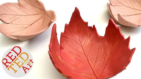 Leaf Bowl DIY - Easy Fall Crafts - Air Drying Clay How To - YouTube