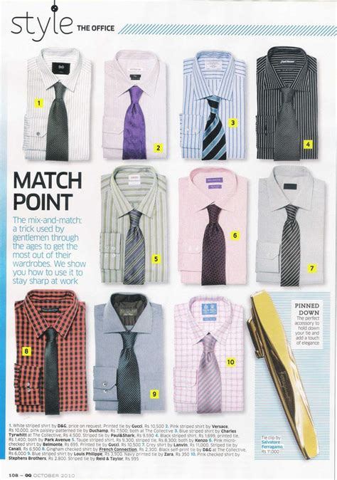 Shirt and tie combinations - getting the most out of your wardrobe | Shirt and tie combinations ...