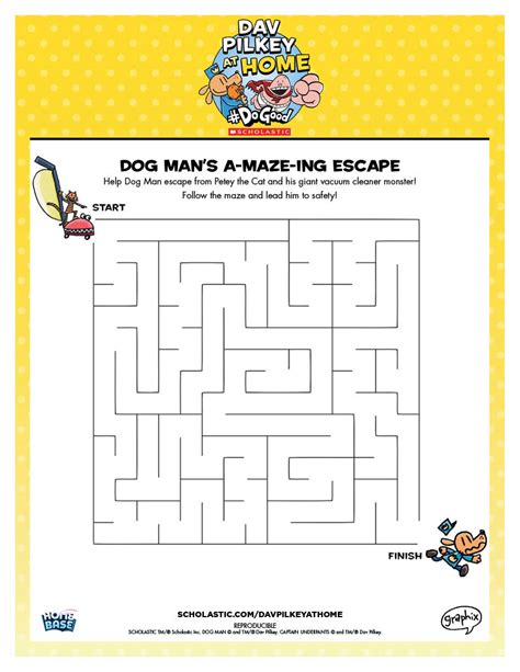 Dog Man Word Search Printable