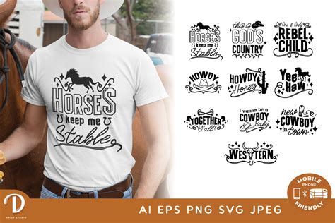 Funny Cowboy Sayings SVG - Western Quotes SVG - Drizy Studio