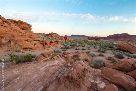 Nevada Desert Landscape. Desert landscape at the Valley Of Fire State ...