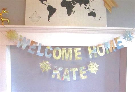 Welcome Home Banner Personalized With Name World Traveler | Etsy