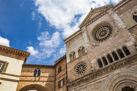 The Cathedral of San Feliciano in the Square of Foligno Stock Photo ...