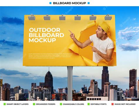 Premium PSD | Outdoor billboard poster mockup design