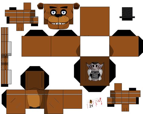 Freddy Fazbear Paper Craft Model | Free Printable Papercraft Templates Five Nights At Freddy's ...