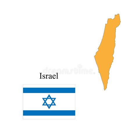 Flag and outline of Israel stock vector. Illustration of vector - 158922081