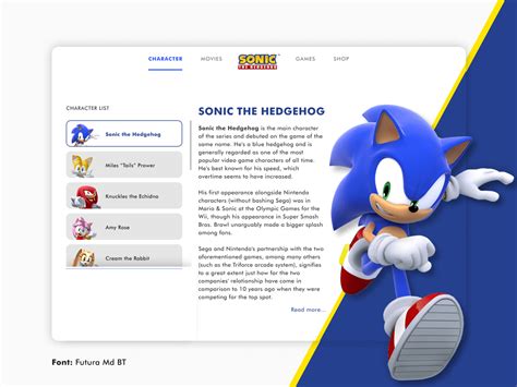 Sonic the Hedgehog UI Web Design by Fahmi Majid on Dribbble