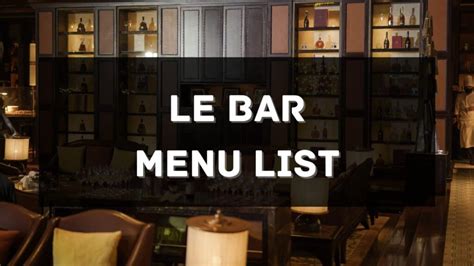 Le Bar Menu Prices Philippines 2024 [Updated] — All About Philippines Menu