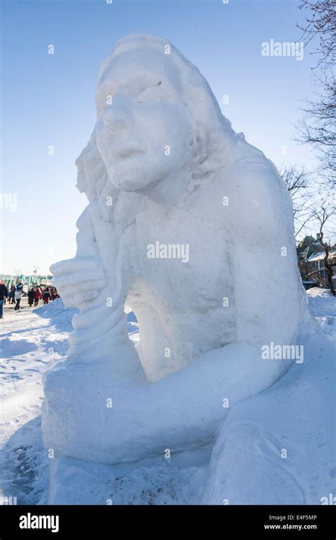 Ice sculpture, Quebec Winter Carnival, Quebec City, Quebec, Canada ...