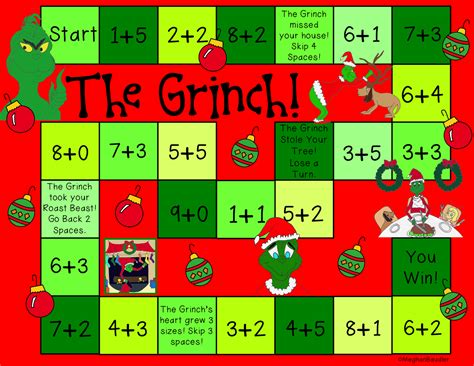 The Creative Colorful Classroom: Grinch Day Plans! | Grinch, Math board games, Christmas classroom