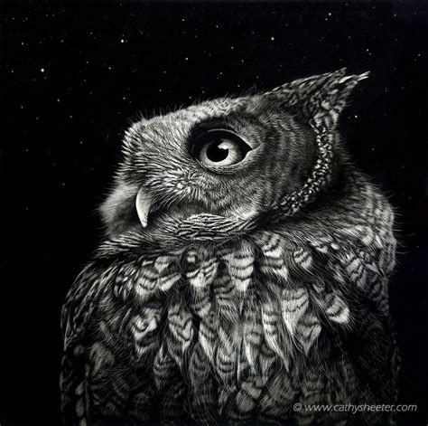 I Create Hyper-Realistic Scratch Drawings On An Ink Coated Board ...