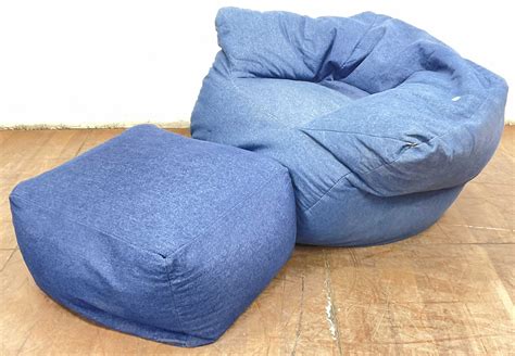 Lot - Contemporary Style Bean Bag Chair & Ottoman