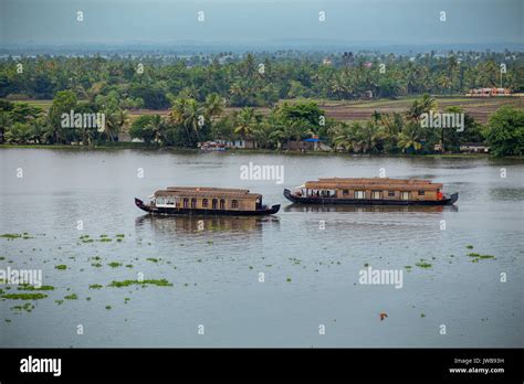 ALAPPUZHA BACKWATERS KERALA, INDIA - JULY 2017: Alappuzha or Allappey ...