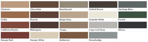 Olympic Oil Wood Stain Colors - Fence and Deck Stains - Color samples for decks and fences