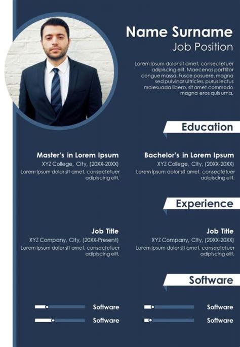 Curriculum Vitae Template With Education And Job Position ...