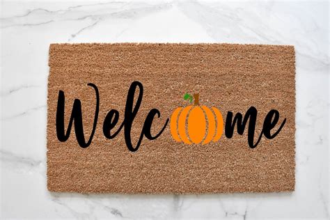 Welcome Pumpkin Doormat Fall Doormat Cute Doormat Autumn | Etsy | Fall doormat, Door mat, Front ...