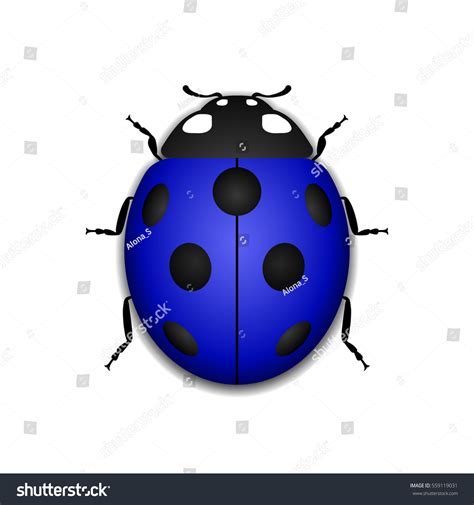 Ladybug Small Icon Blue Lady Bug Stock Vector (Royalty Free) 559119031 ...