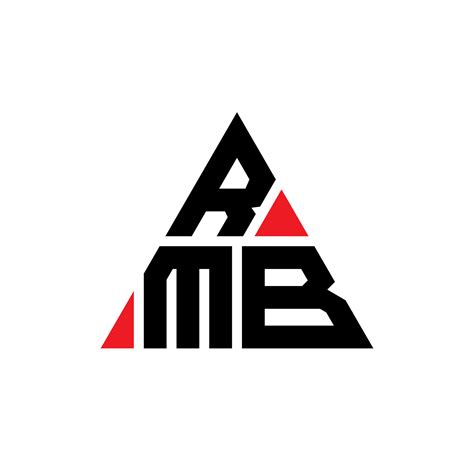 RMB triangle letter logo design with triangle shape. RMB triangle logo design monogram. RMB ...