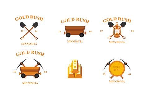 Gold Rush Vector Emblems 157825 Vector Art at Vecteezy