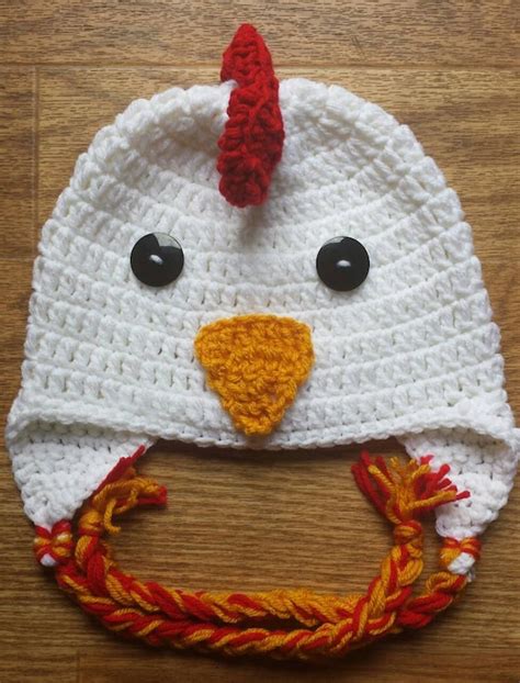 Items similar to Crochet Chicken Hat on Etsy