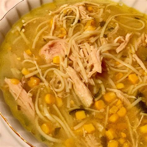 Slow Cooker Chicken and Corn Soup - The Lazy Slow Cooker