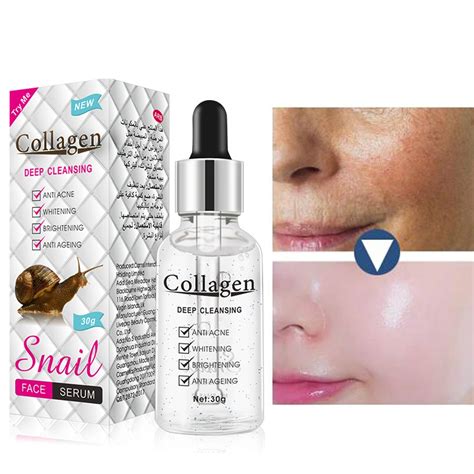 Collagen Serum Cosmetics Snail Recovery Brightening Serum and Anti Wrinkle Skin Tightening and ...