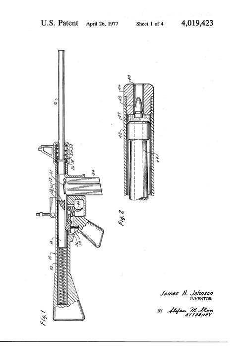 US4019423A - Automatic or semi-automatic firearm | Armas caseiras, Espingarda, Armas de fogo