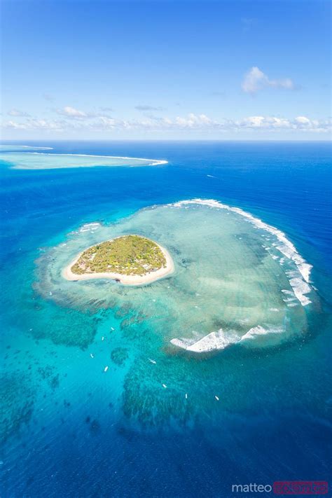 - Aerial view of Tavarua, heart shaped island, Mamanucas, Fiji ...