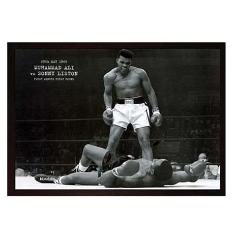 Boxing Memorabilia - Muhammad Ali Vs Sony Liston Print Framed