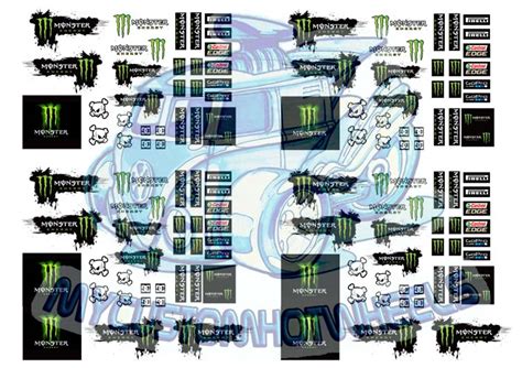 Monster Energy Racing Decals | My Custom Hot Wheels Decals