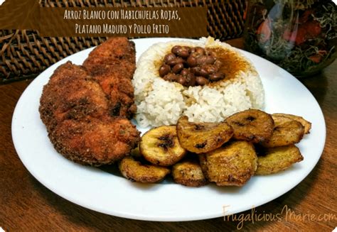 Frugalicous Marie: Recipe of the Day: Arroz Blanco con Habichuelas Roja, Platano Maduro y Pollo ...