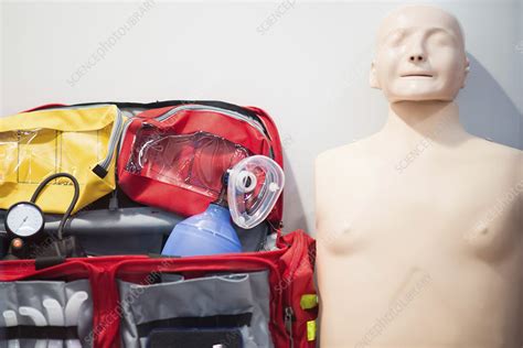 CPR training equipment - Stock Image - F024/3728 - Science Photo Library