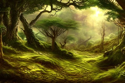 Forest Background, Forest Landscape Graphic by Craftable · Creative Fabrica