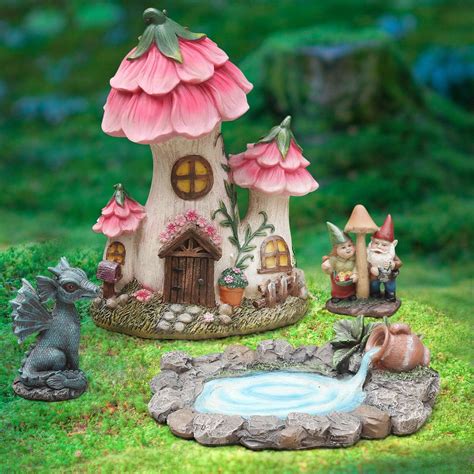 Fairy Garden Ornaments Accessories Outdoor, Christmas Gnome Dragon ...