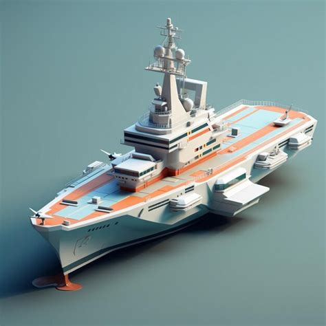 Premium AI Image | Cartoon Aircraft Carrier 3d