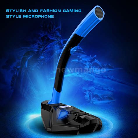 High Quality Desktop Microphone Stand with LED Light USB for PC Gaming ...