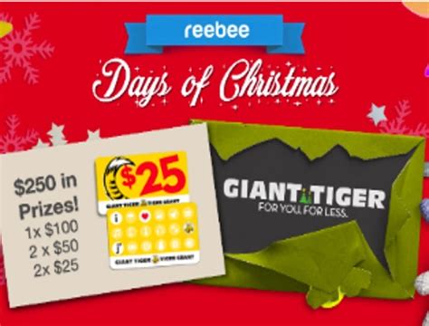 Canadian Daily Deals: Reebee Giant Tiger Gift Card Christmas Giveaway