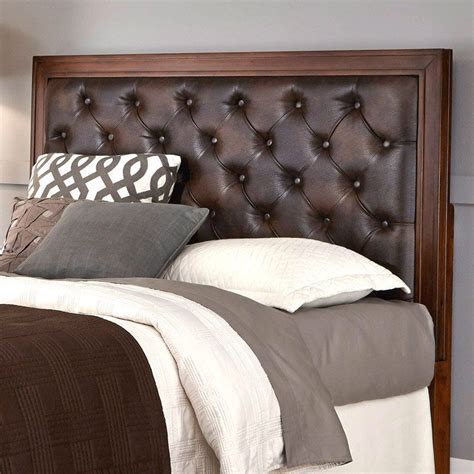 Home Styles Duet Upholstered Bed Brown Leather, Size: King - 5546-601E | Contemporary headboards ...