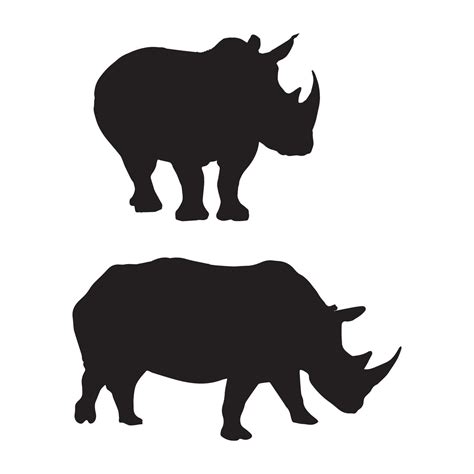 Rhinoceros Silhouette Art 7194239 Vector Art at Vecteezy