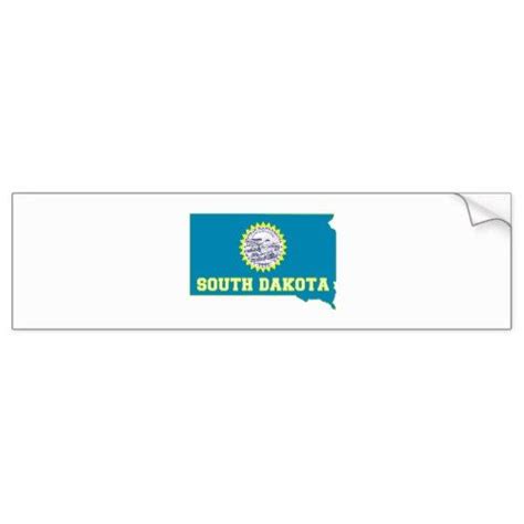 South Dakota State Flag and Map Bumper Sticker | Zazzle.com | South ...