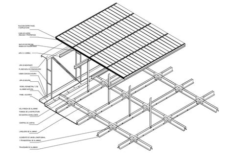 Suspended ceiling constructive structure cad drawing details dwg file ...